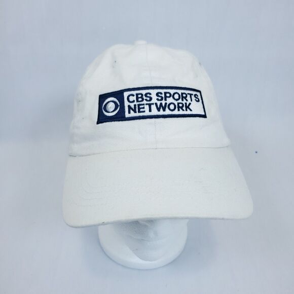 Vintage White CBS Sports Hat Adjustable NFL College Football - Picture 1 of 11